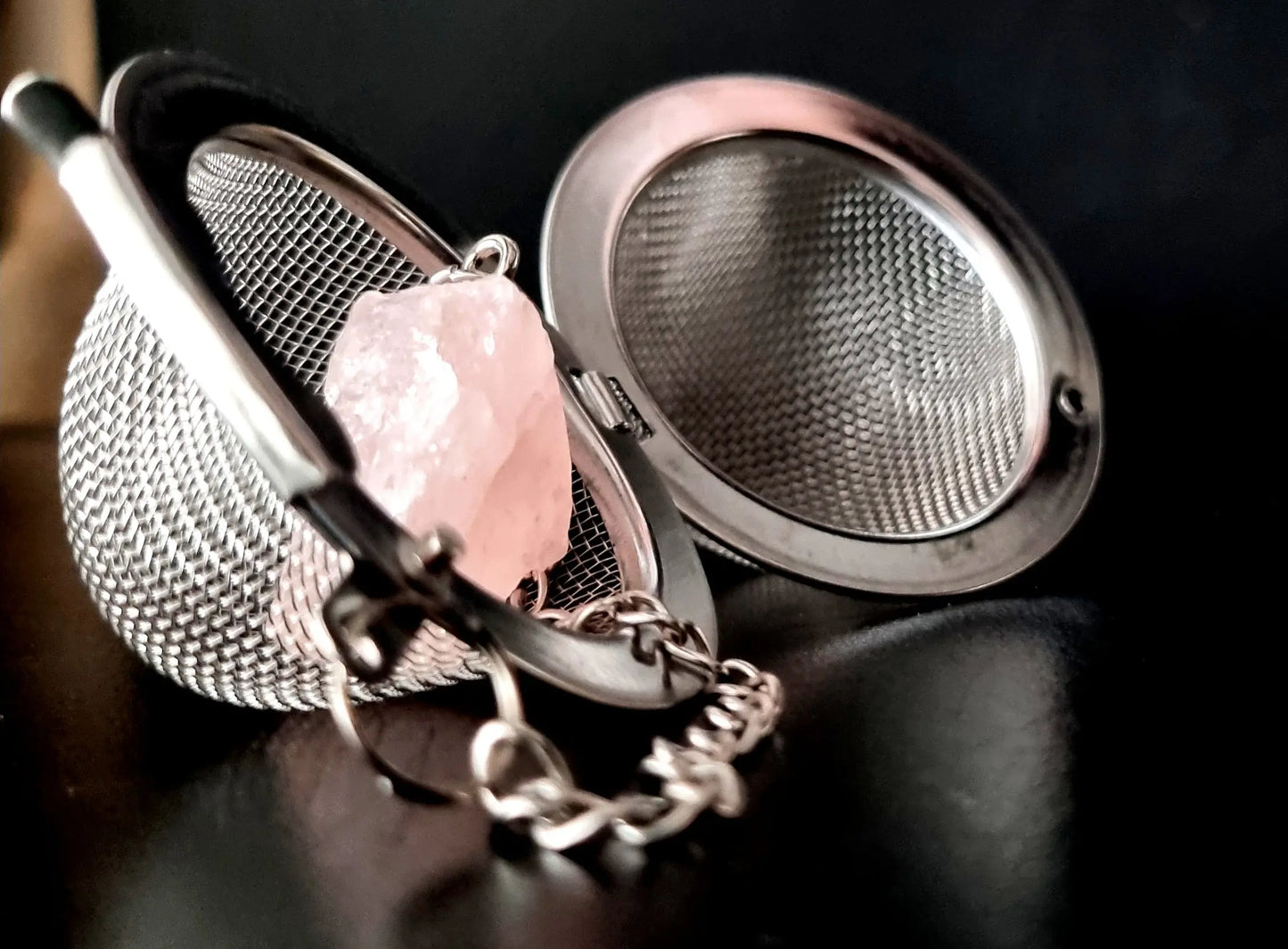 boule à thé Quartz rose